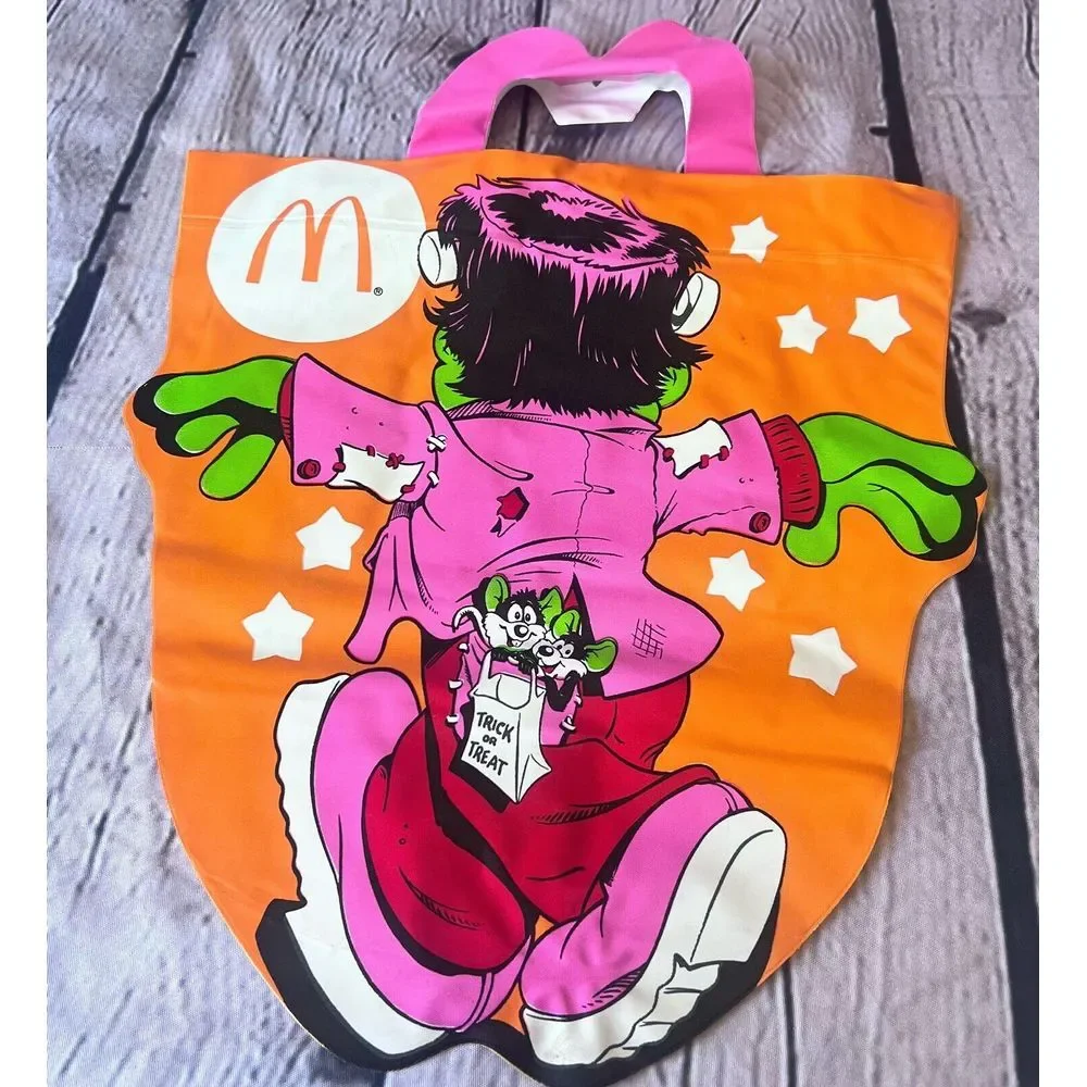 1990 McDonald's Frankenstein Halloween‎ Happy Meal Vinyl Trick Treat Bag